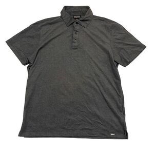 Michael Kors Men's Metallic Gray Button Polo Shirt Medium (M)
